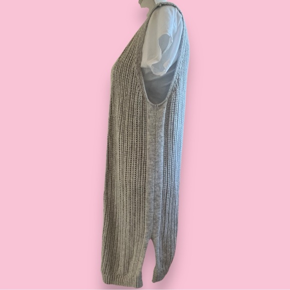 GAP Long Open Grey Cadigan Sweater Sz M - Picture 3 of 13